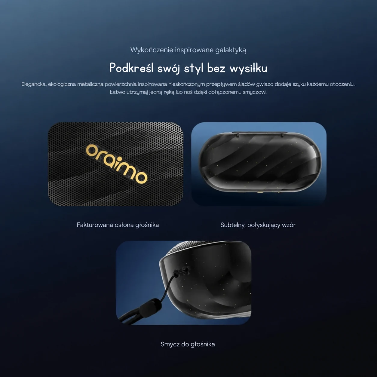 Oraimo SpaceBox - wykończenie obudowy i smycz